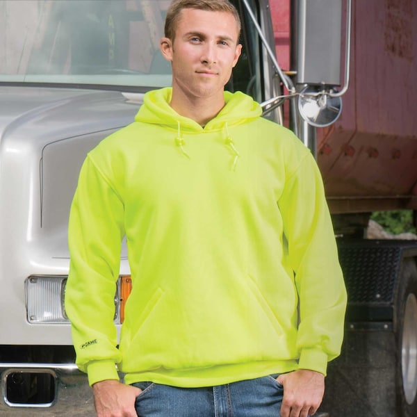 The Solid Hi-Vis Hoodie, Yellow, Size XL